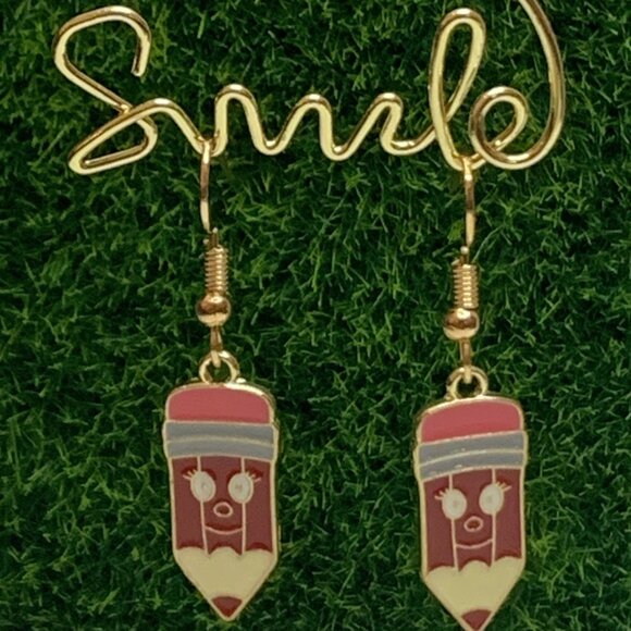 Pencil Earring, Teacher Appreciation Gift, Educator Earring, Teacher Earring - Picture 4 of 5